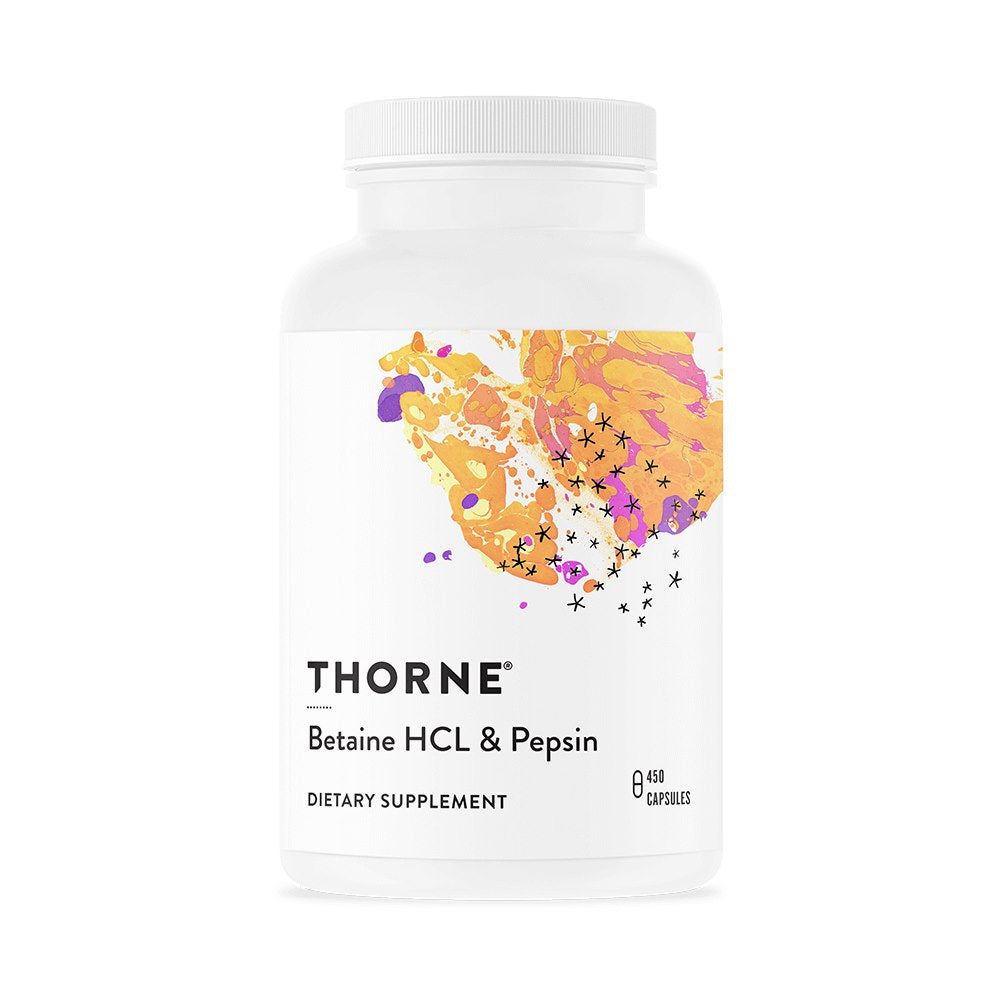 THORNE RESEARCH Betaine HCl ja pepsiin – Betaine HCl ja pepsiin 450 kapslit