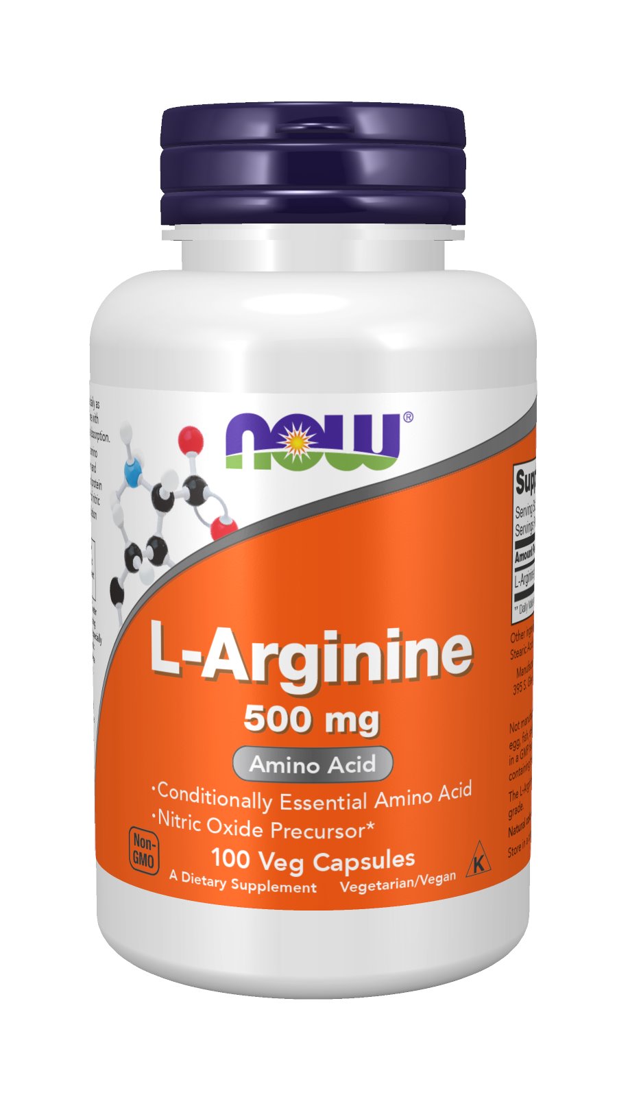 NOW FOODS L-argininas 500 mg 100 kapsulių - Magnis.lt