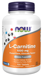 NOW FOODS L-karnitiin - L-karnitiin 1000 mg 100 tabletti