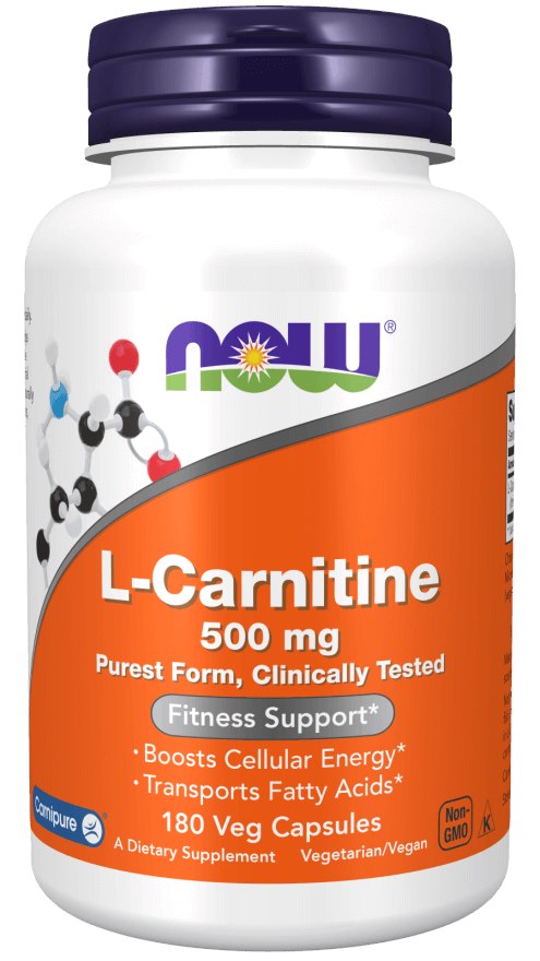 NOW FOODS L-karnitiin 500 mg 180 kapslit