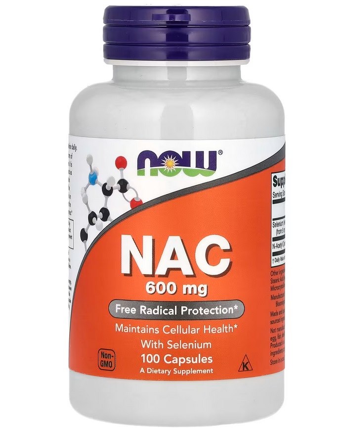 Now Foods NAC - N-atsetüül-L-tsüsteiin 600 mg 100 kapslit