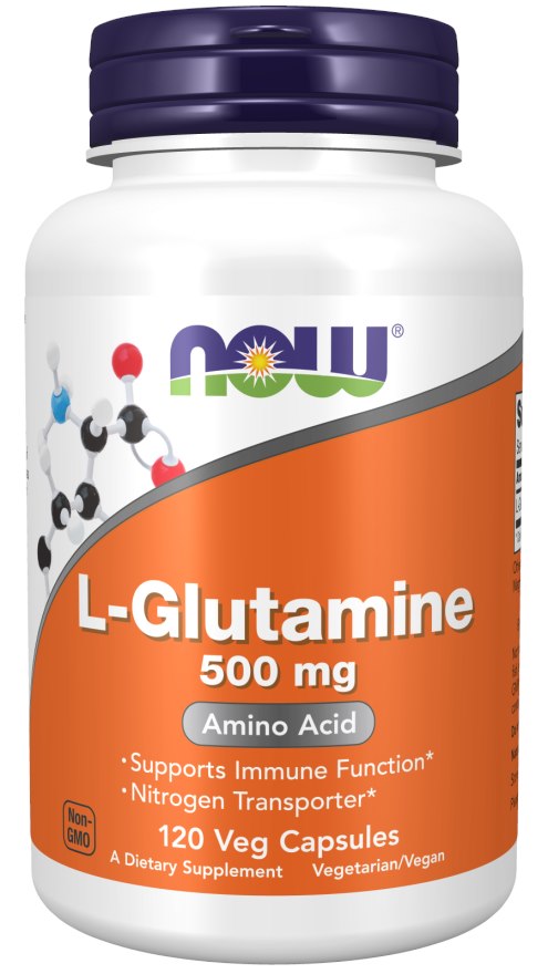 NOW FOODS L-glutamiin 500 mg 120 kapslit