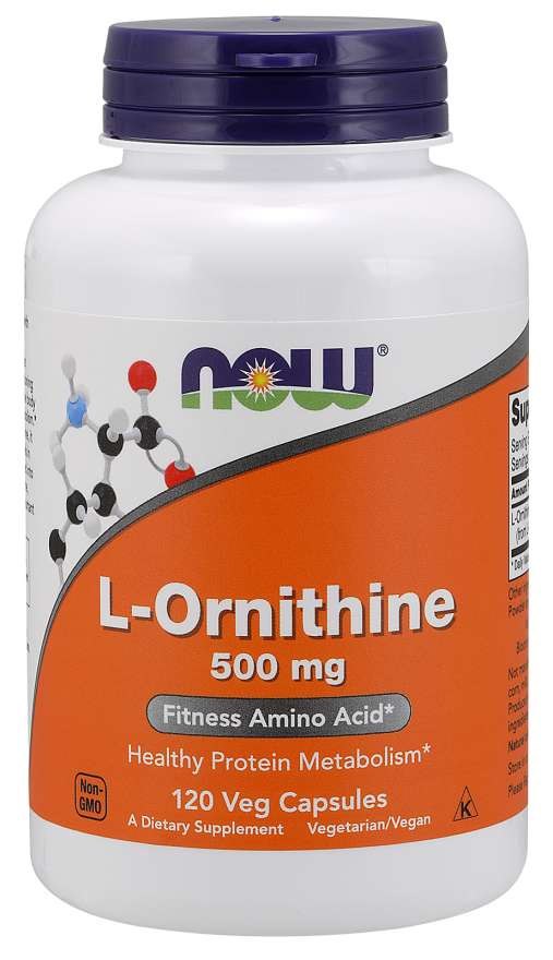 NOW FOODS L-ornitiin 500 mg 120 kapslit