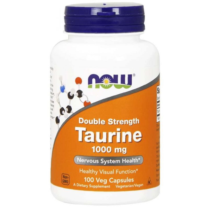 NOW FOODS topeltannus tauriini – tauriin 1000 mg 100 kapslit