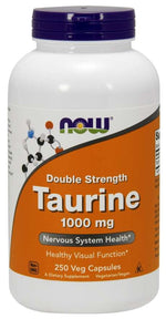 NOW FOODS Double Strength Taurine – tauriin 1000 mg 250 kapslit