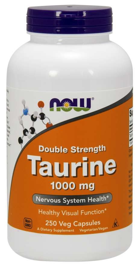 NOW FOODS Double Strength Taurine – tauriin 1000 mg 250 kapslit