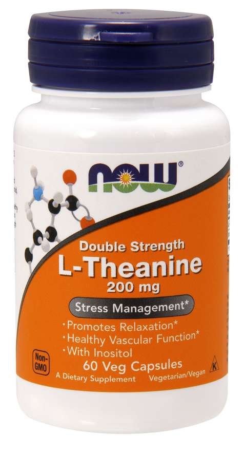 NOW FOODS Double Strength L-Teaniin 200 mg - L-Teaniin 200 mg 60 kapslit