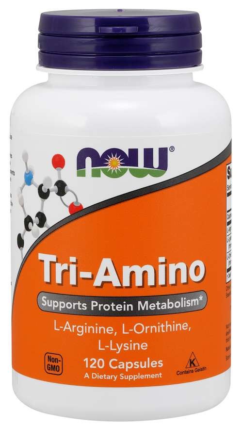 Now Foods Tri-Amino - L-arginiin + L-ornitiin + L-lüsiin 120 kapslit