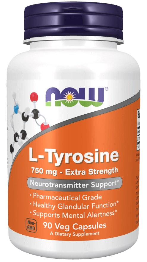 NOW FOODS L-türosiin 750 mg 90 kapslit