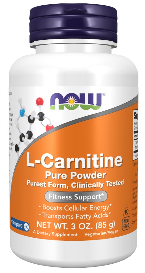 NOW FOODS L-karnitiin - L-karnitiini pulber 85 g
