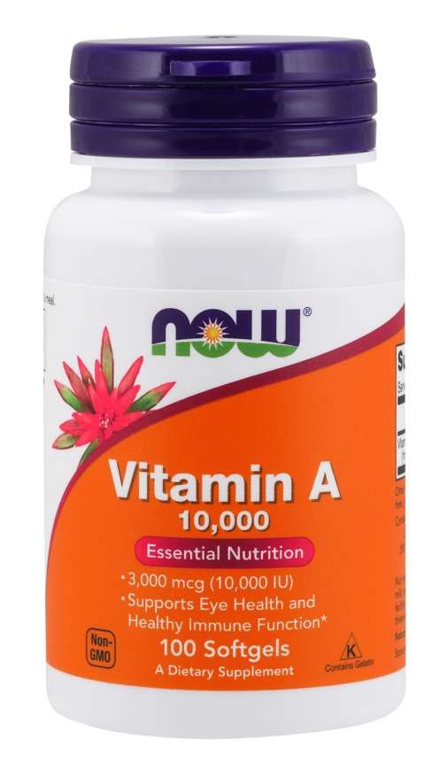 Now Foods vitamiin A 10000 IU 100 kapslit