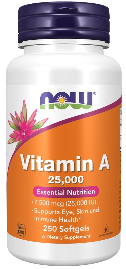 Now Foods A-vitamiin 25000 IU 250 kapslit