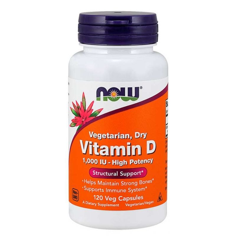 Now Foods D2-vitamiin 1000 IU 120 kapslit