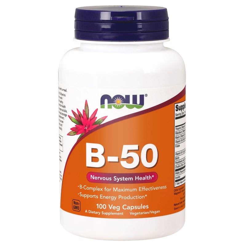 Now Foods B-50 vitamiin - Vitamiin B kompleks - B kompleks 100 kaps.