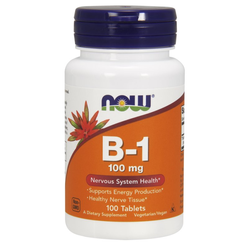 Now Foods vitamiin B1 tiamiin 100 tabletti