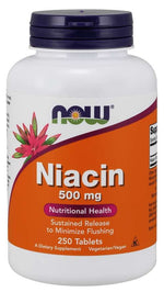 Now Foods B3-vitamiin - Niatsiin Niatsiin 500 mg 250 tabletti