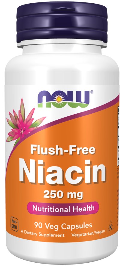 Now Foods Niacin Flush-Free tabletid 250 mg - niatsiini tabletid ilma punetuseta 90 kapslit