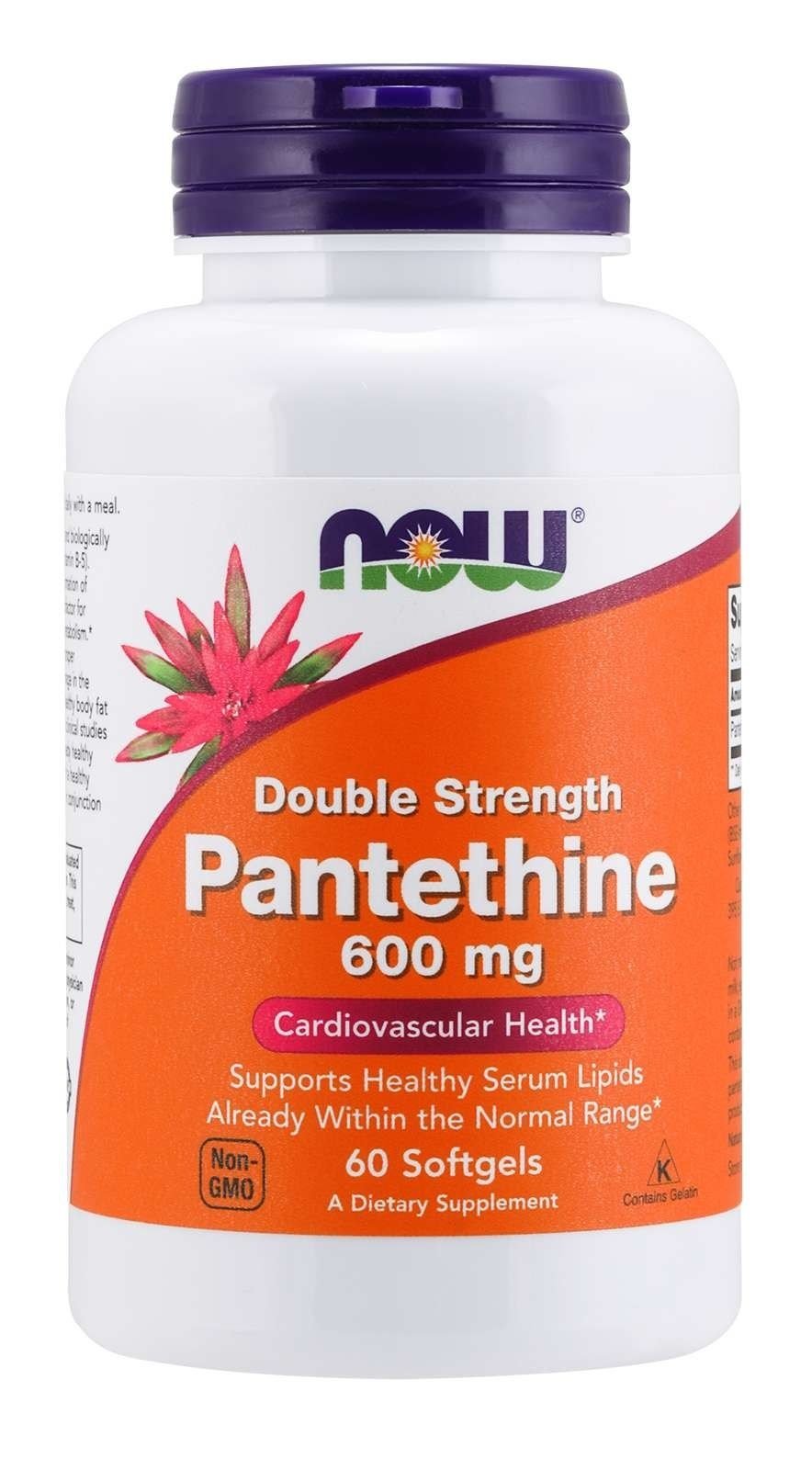 NOW FOODS Pantetin Double Strength 600 mg 60 kapslit