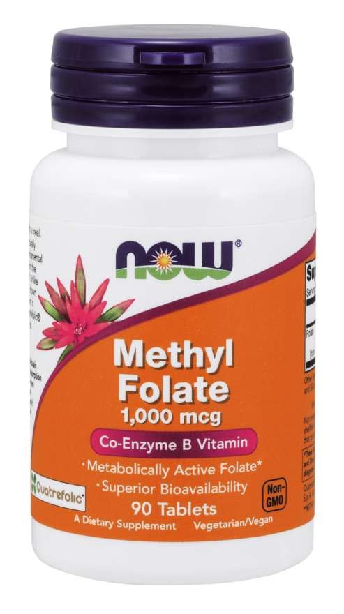 NOW FOODS metüülfolaat quatrefoolium - foolhape 1000 mcg 90 tabletti