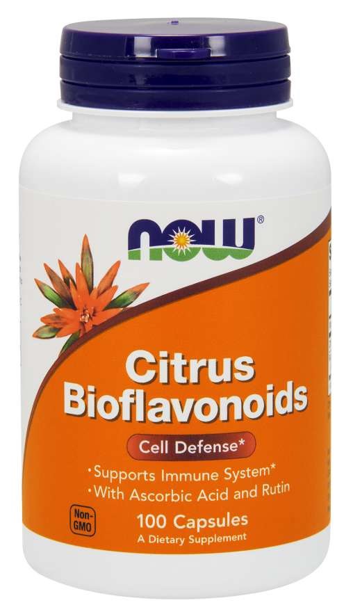 NOW FOODS Tsitruseliste bioflavonoidid + C-vitamiin + rutiin 100 kapslit