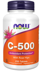 Now Foods C-vitamiin 500 mg kibuvitsamarjadega 250 tabletti