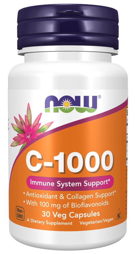 Now Foods vitamiin C 1000 mg koos tsitrusviljade bioflavonoididega 30 kapslit