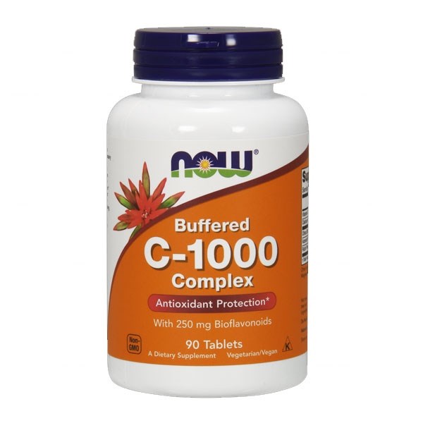 NOW FOODS C-1000 puhverdatud C-vitamiin + tsitrusviljade bioflavonoidid 90 tabletti