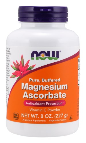 NOW FOODS puhverdatud magneesiumaskorbaat – magneesium + C-vitamiin 227 g