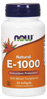 Now Foods E-vitamiin 1000 IU 50 kapslit