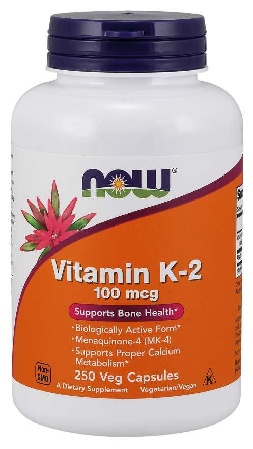 Now Foods vitamiin K2 MK4 100 mcg 250 kaps.