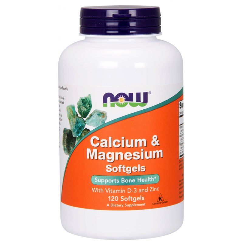 Now Foods Kaltsium, magneesium, D3-vitamiin ja tsink 120 kapslit