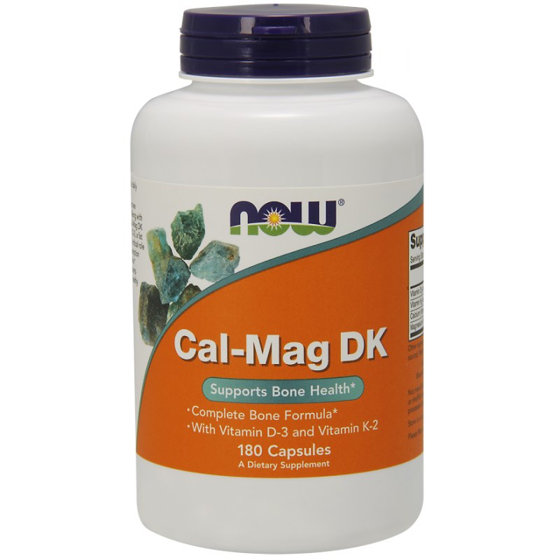 NOW FOODS Cal-Mag DK - kaltsium, magneesium, vitamiinid D3 ja K2 180 kapslit.