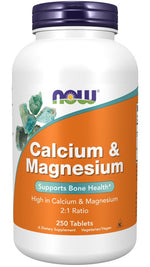 NOW FOODS Kaltsium ja Magneesium - Kaltsium 500 mg ja Magneesium 250 mg 250 tabletti