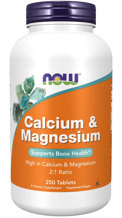 NOW FOODS Kaltsium ja Magneesium - Kaltsium 500 mg ja Magneesium 250 mg 250 tabletti