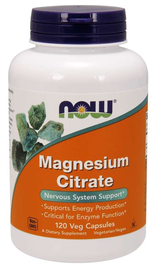 NOW FOODS Magneesiumtsitraat - Magneesium 120 kapslit