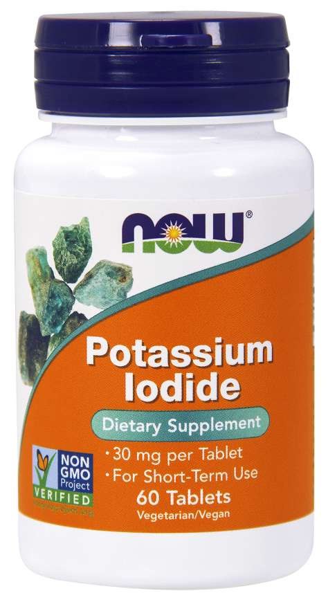 Now Foods Potassium Plus Jodide 30 mg 60 tabletti