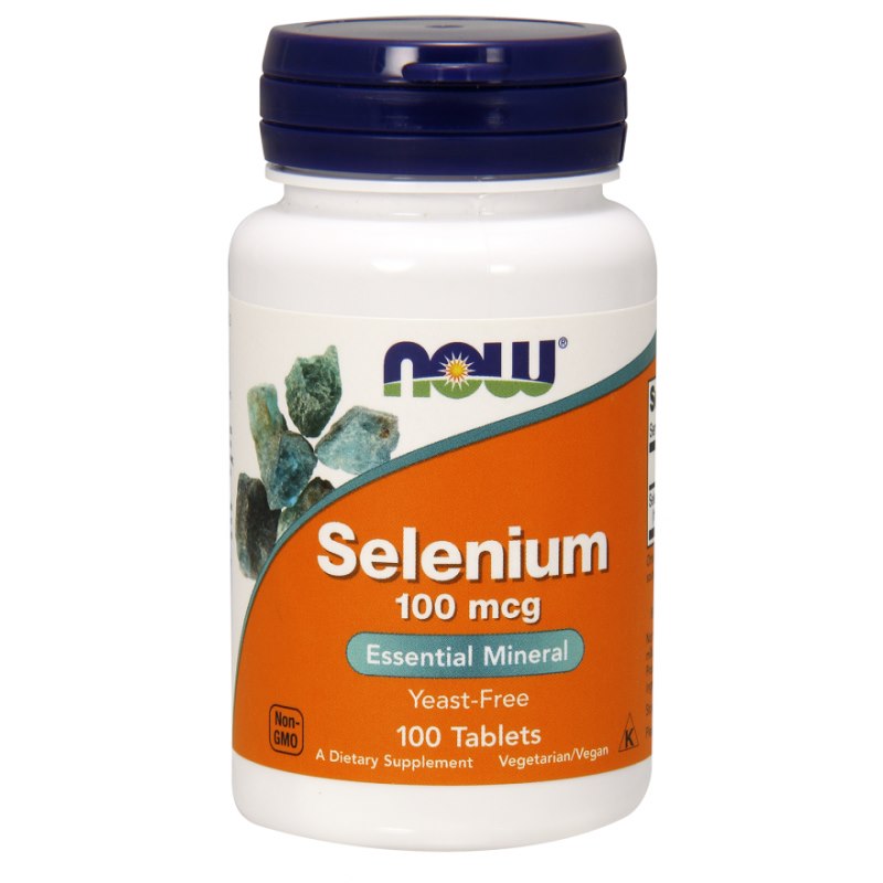 Now Foods Selenium - Seleen 100 mcg 100 tabletti