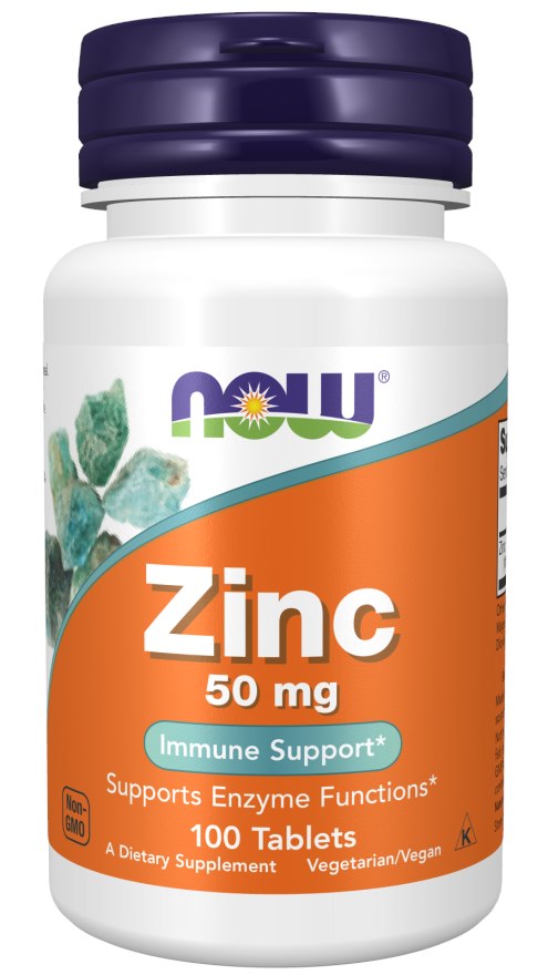 Now Foods Tsink - Tsink 50 mg - Tsinkglükonaat 100 tabletti