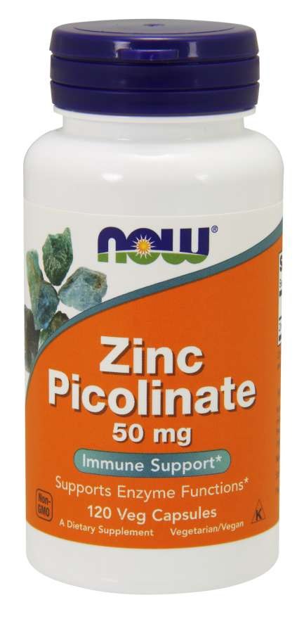 Now Foods tsinkpikolinaat 50 mg 120 kapslit