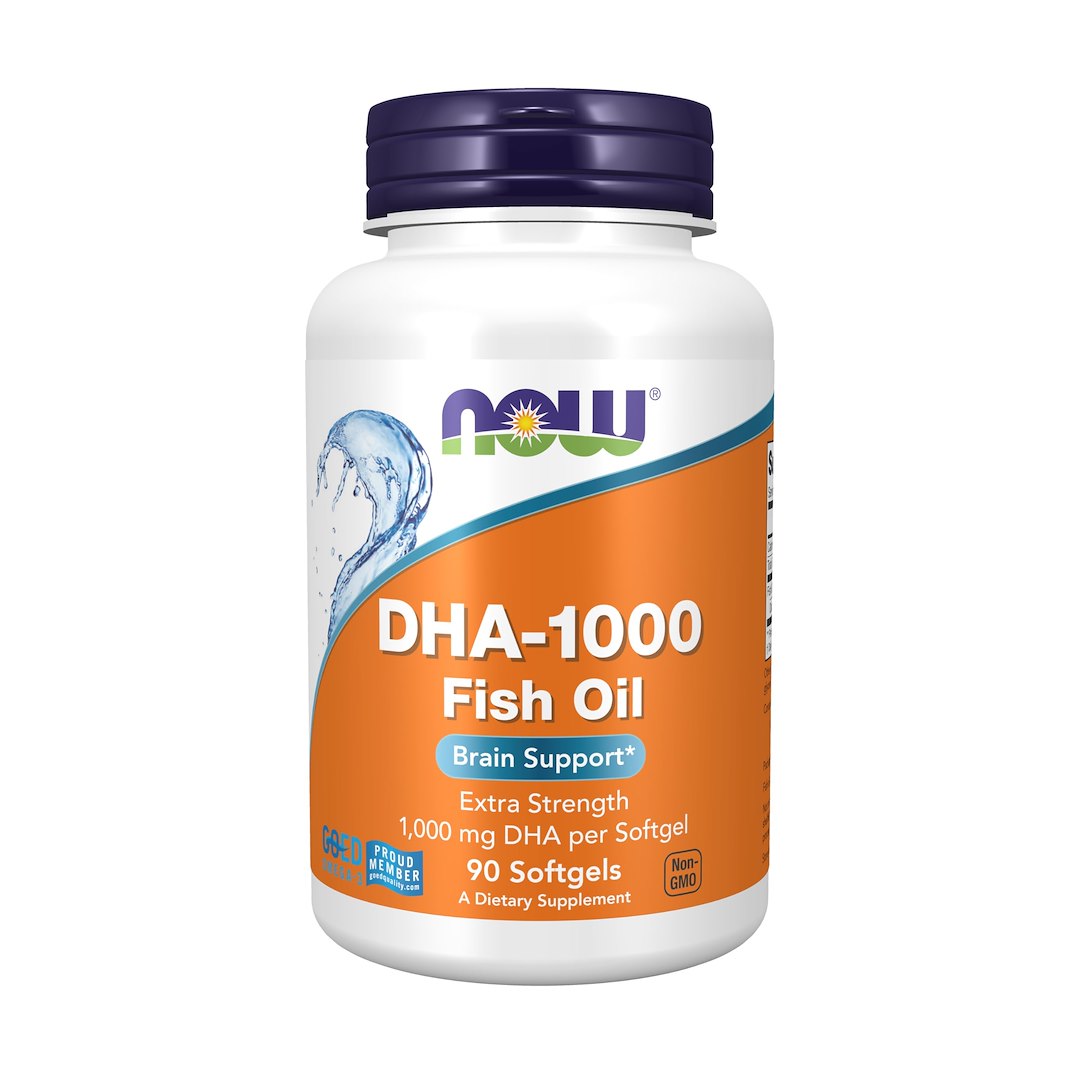 NOW FOODS DHA-1000 kalaõli ajutegevuse toetamiseks 90 kapslit
