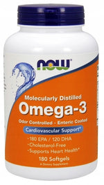 Now Foods molekulaarselt destilleeritud oomega-3, 180 kapslit
