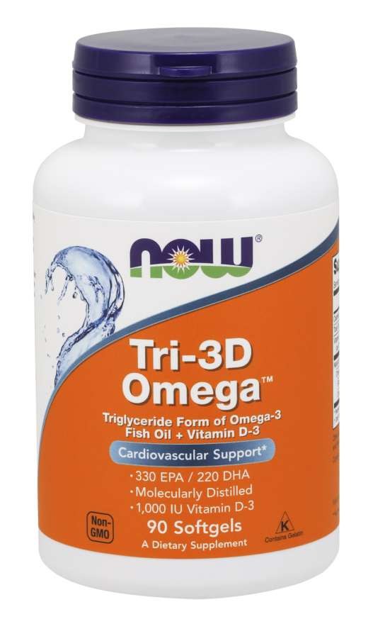 Now Foods Tri-3D Omega-3 90 kapslit