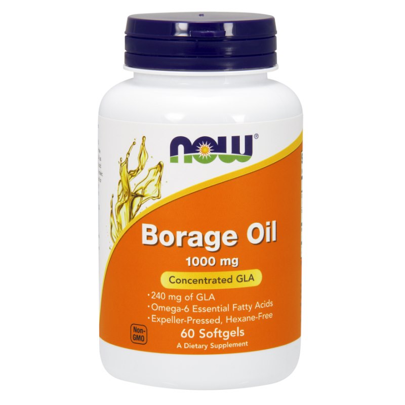 NOW FOODS Kurgirohuõli GLA – kurgirohuõli 1000 mg 60 kapslit