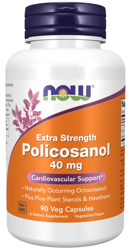 Now Foods Policosanol Extra Strength 40 mg 90 kapslit