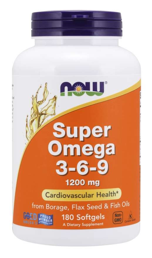 Now Foods Super Omega 3-6-9 1200 mg 180 kapslit