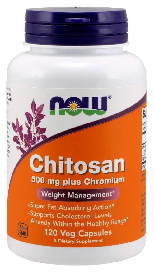 NOW FOODS Kitosaan – Kitosaan 500 mg + Kroom 100 mcg 120 kapslit