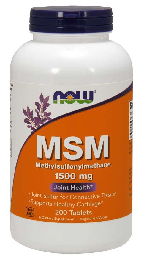 NOW FOODS MSM metüülsulfonüülmetaan 1500 mg 200 tabletti