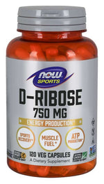NOW FOODS D-riboos – D-riboos 750 mg 120 kaps.