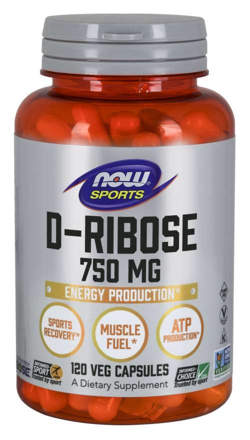 NOW FOODS D-riboos – D-riboos 750 mg 120 kaps.