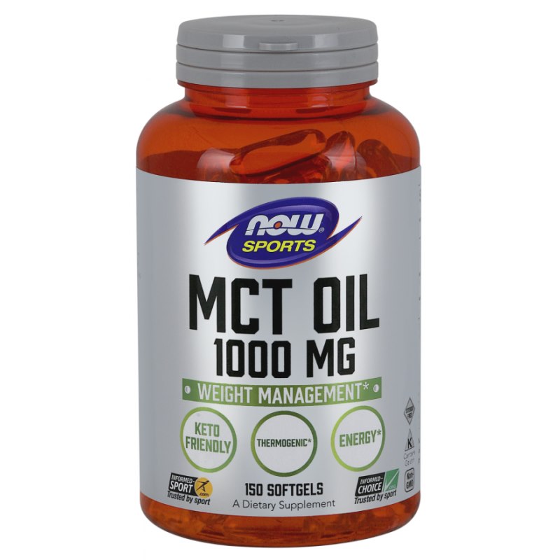 NOW FOODS MCT õli – MCT õli 1000 mg 150 kaps.